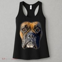 Animal Lover Gift Boxer Face Funny Dog Lovers Tshirt Women's Tank Top thumb 3