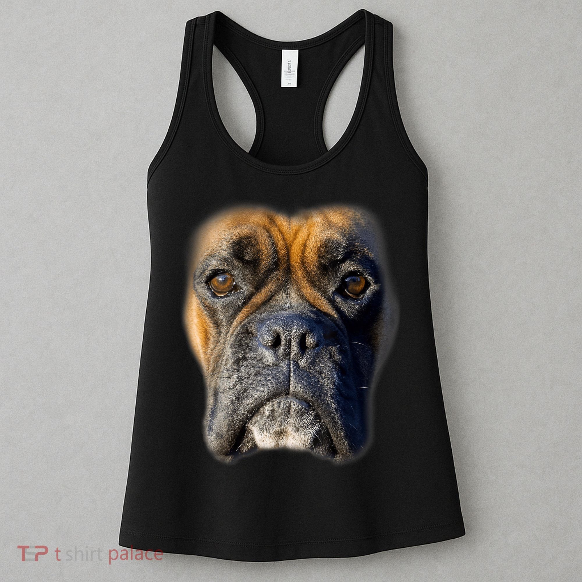 Animal Lover Gift Boxer Face Funny Dog Lovers Tshirt Women's Tank Top