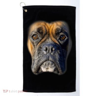 Animal Lover Gift Boxer Face Funny Dog Lovers Tshirt Golf Towel