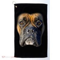 Animal Lover Gift Boxer Face Funny Dog Lovers Tshirt Golf Towel thumb 0