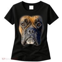 Animal Lover Gift Boxer Face Funny Dog Lovers Tshirt Women's T-Shirt thumb 0