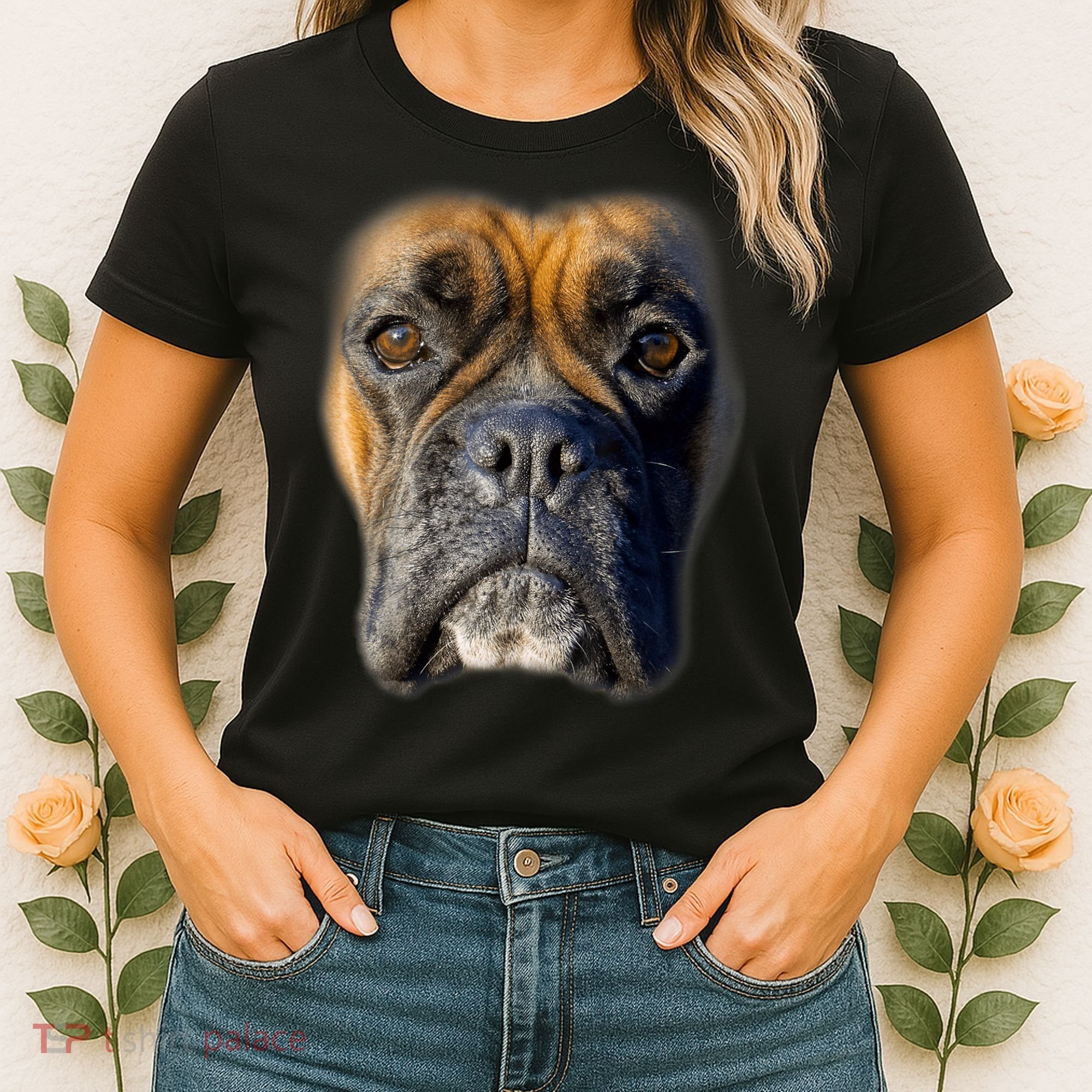 Animal Lover Gift Boxer Face Funny Dog Lovers Tshirt Women's T-Shirt