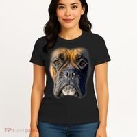 Animal Lover Gift Boxer Face Funny Dog Lovers Tshirt Women's T-Shirt thumb 4