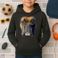 Animal Lover Gift Boxer Face Funny Dog Lovers Tshirt Kids Hoodie thumb 2