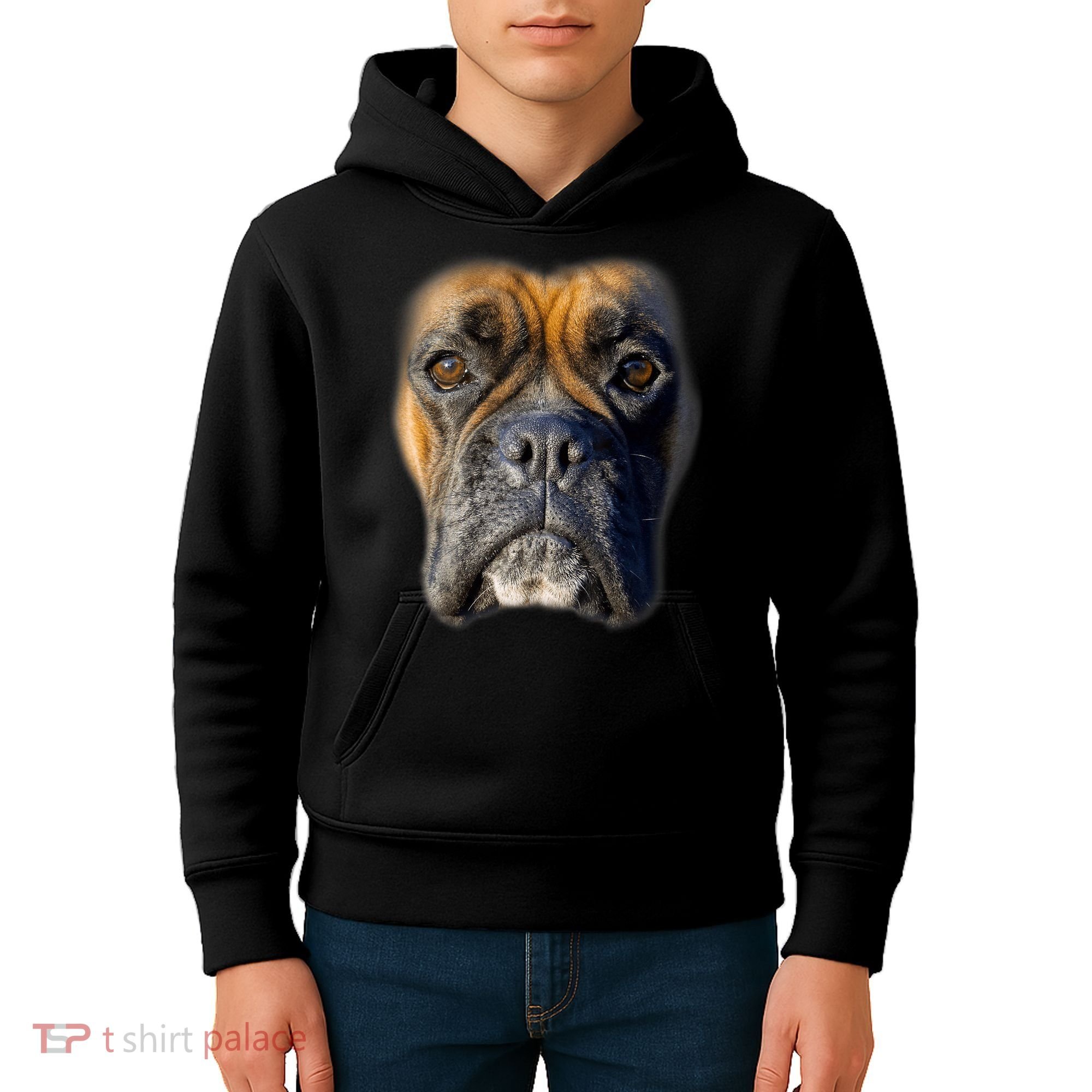 Animal Lover Gift Boxer Face Funny Dog Lovers Tshirt Kids Hoodie