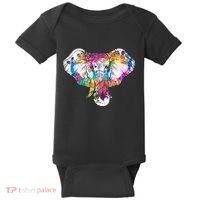 Animal Lover Gift Africa Safari Zoo Keeper Elephant Baby Bodysuit thumb 0