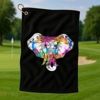 Animal Lover Gift Africa Safari Zoo Keeper Elephant Golf Towel thumb 1