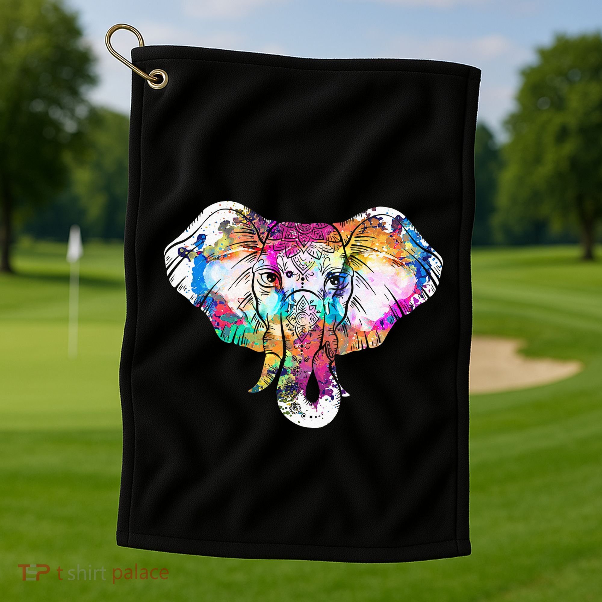 Animal Lover Gift Africa Safari Zoo Keeper Elephant Golf Towel