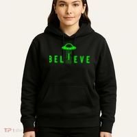 Alien Lover Gifts Ufo Abduction Believe Hoodie thumb 5