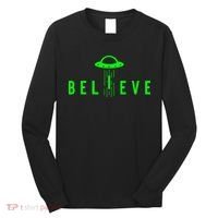 Alien Lover Gifts Ufo Abduction Believe Long Sleeve Shirt thumb 0