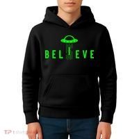 Alien Lover Gifts Ufo Abduction Believe Kids Hoodie thumb 4