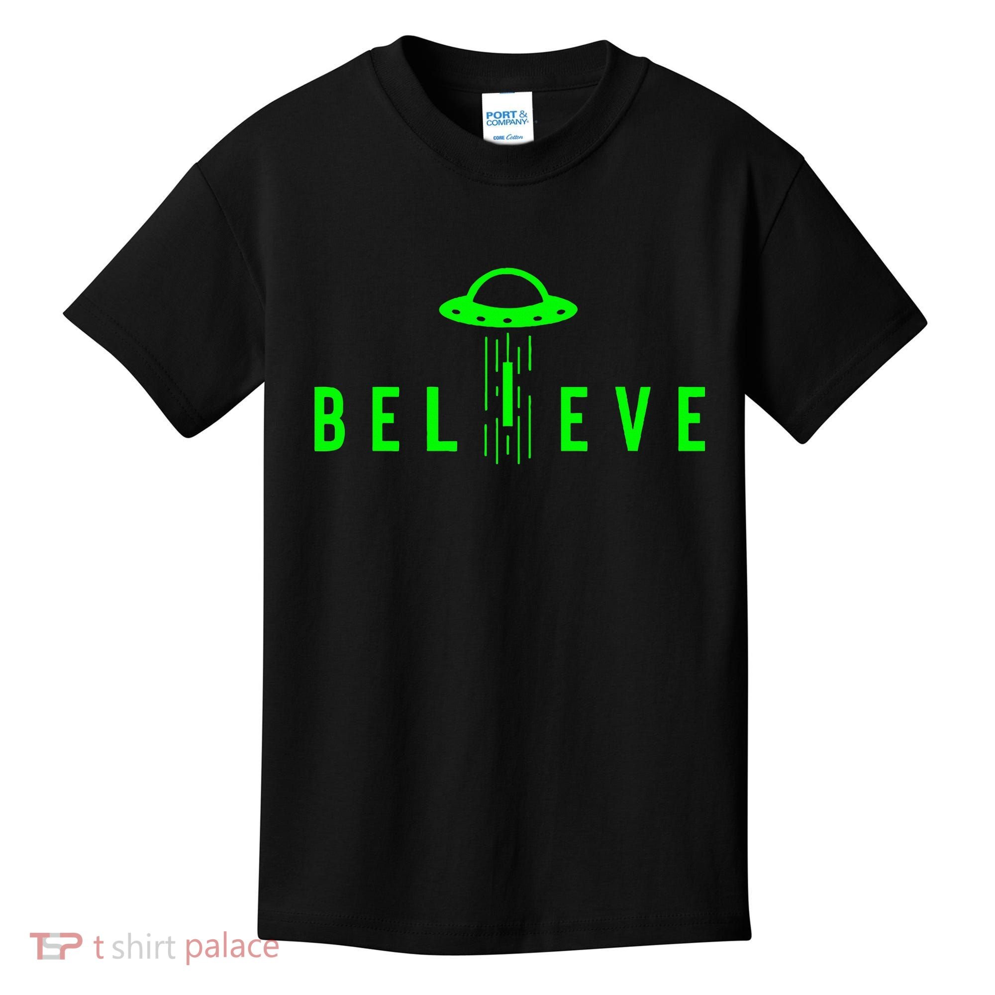 Alien Lover Gifts Ufo Abduction Believe Kids T-Shirt