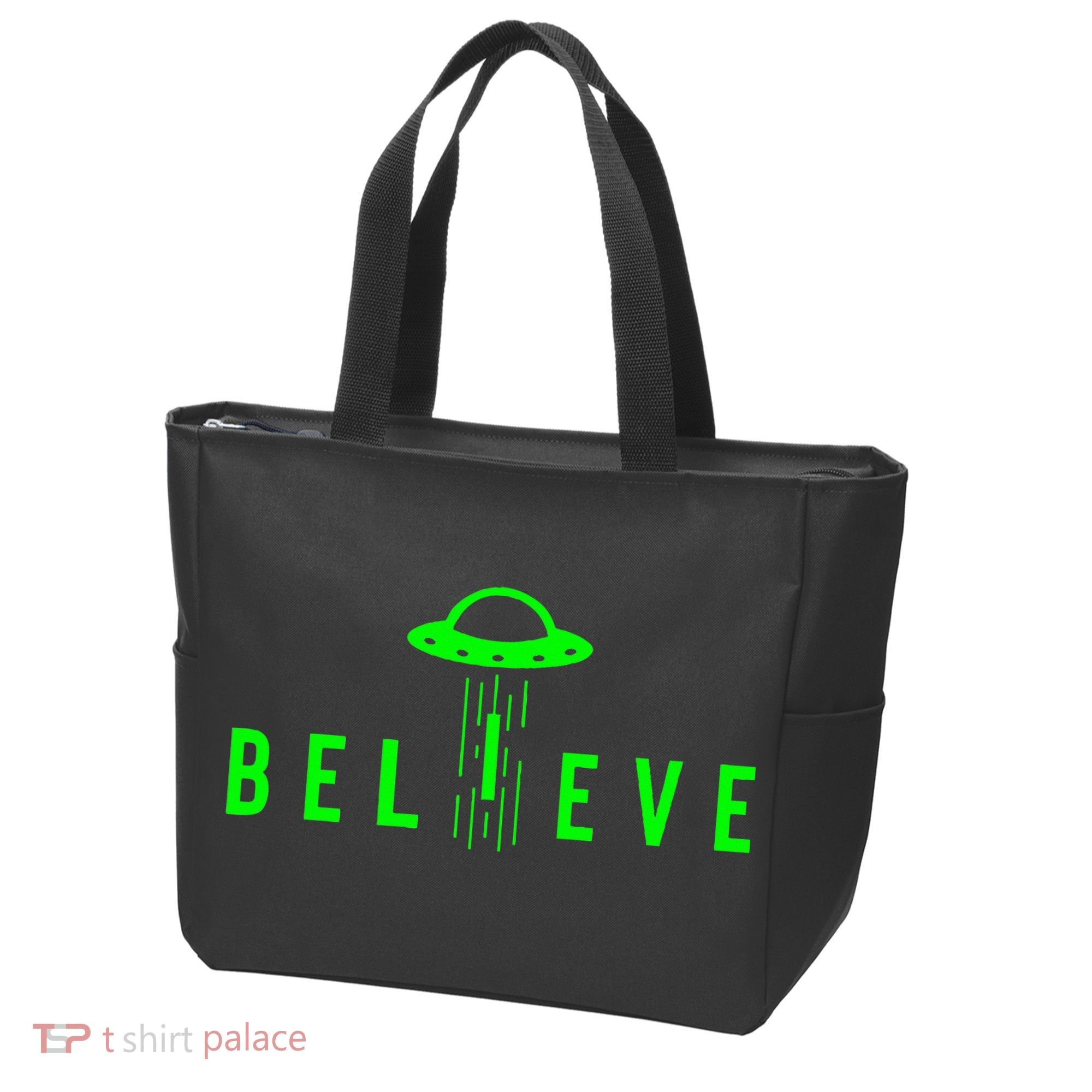 Alien Lover Gifts Ufo Abduction Believe Tote Bag
