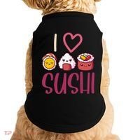 Anime Lover Gift Asian Food Nigiri Sashimi Maki I Love Sushi Doggie Tank thumb 0