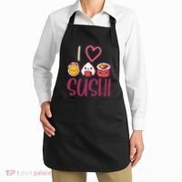 Anime Lover Gift Asian Food Nigiri Sashimi Maki I Love Sushi Apron thumb 2