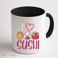 Anime Lover Gift Asian Food Nigiri Sashimi Maki I Love Sushi Coffee Mug thumb 1