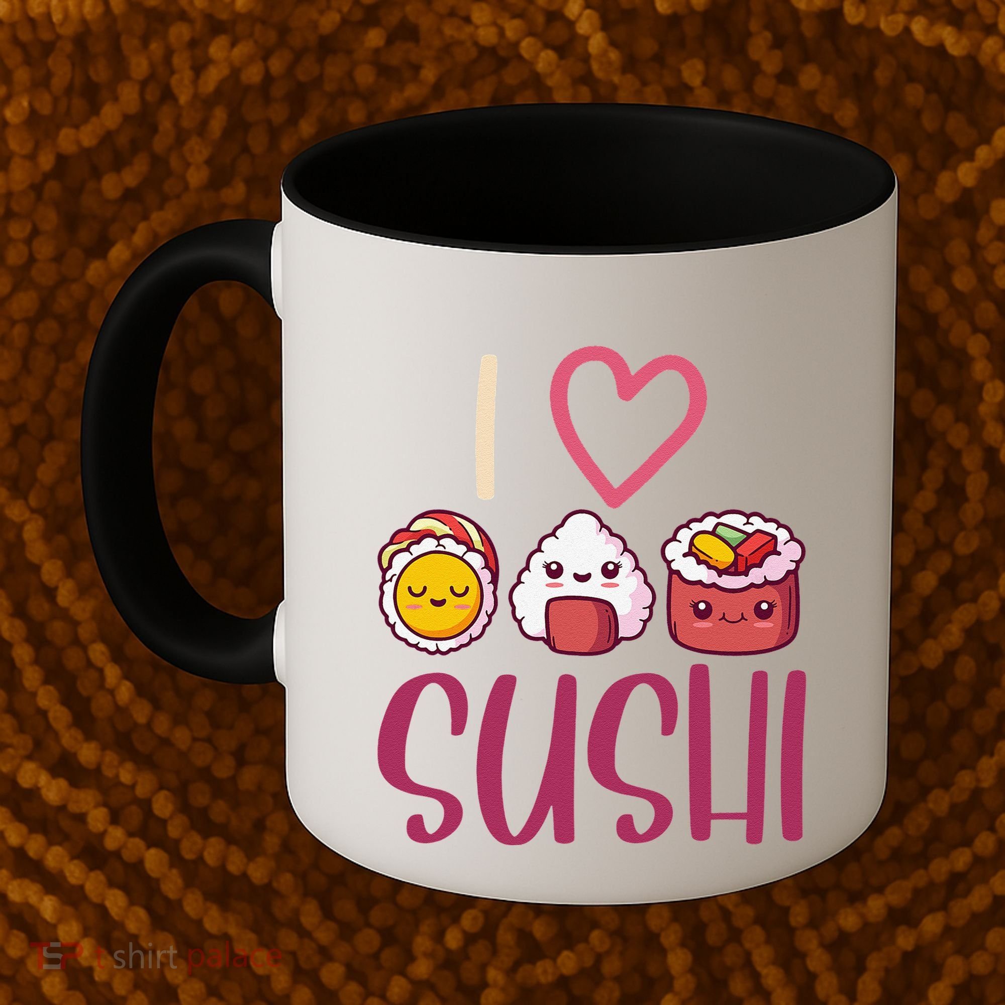 Anime Lover Gift Asian Food Nigiri Sashimi Maki I Love Sushi Coffee Mug