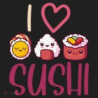Anime Lover Gift Asian Food Nigiri Sashimi Maki I Love Sushi Beanie thumb 2