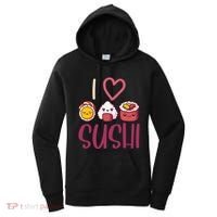 Anime Lover Gift Asian Food Nigiri Sashimi Maki I Love Sushi Women's Hoodie thumb 0