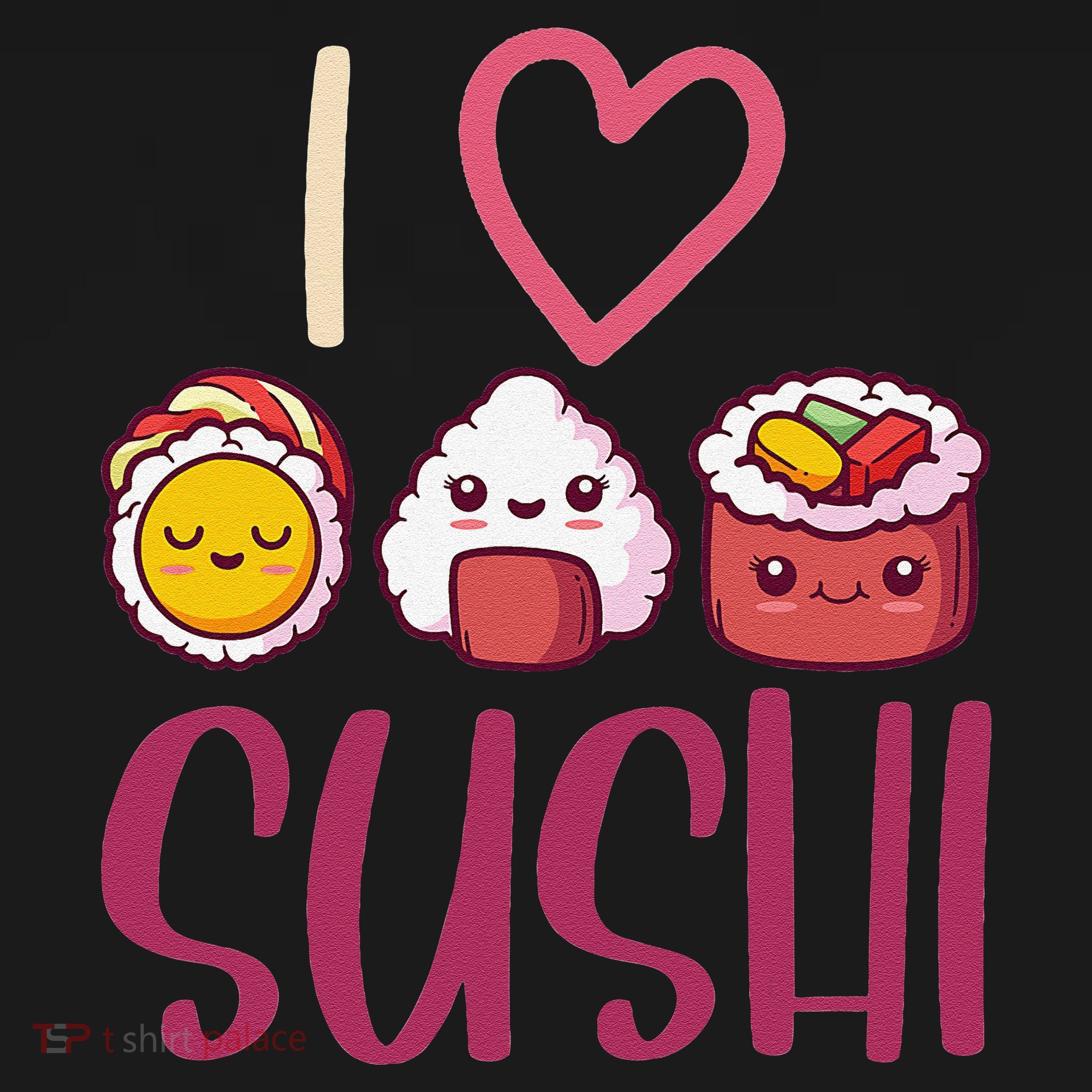 Anime Lover Gift Asian Food Nigiri Sashimi Maki I Love Sushi Baby Bodysuit