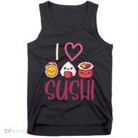 Anime Lover Gift Asian Food Nigiri Sashimi Maki I Love Sushi Tank Top thumb 0