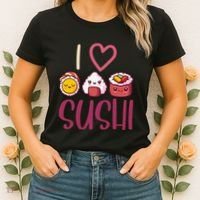 Anime Lover Gift Asian Food Nigiri Sashimi Maki I Love Sushi Women's T-Shirt thumb 2
