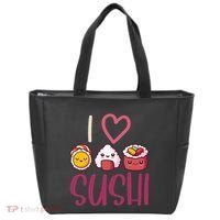 Anime Lover Gift Asian Food Nigiri Sashimi Maki I Love Sushi Tote Bag thumb 0