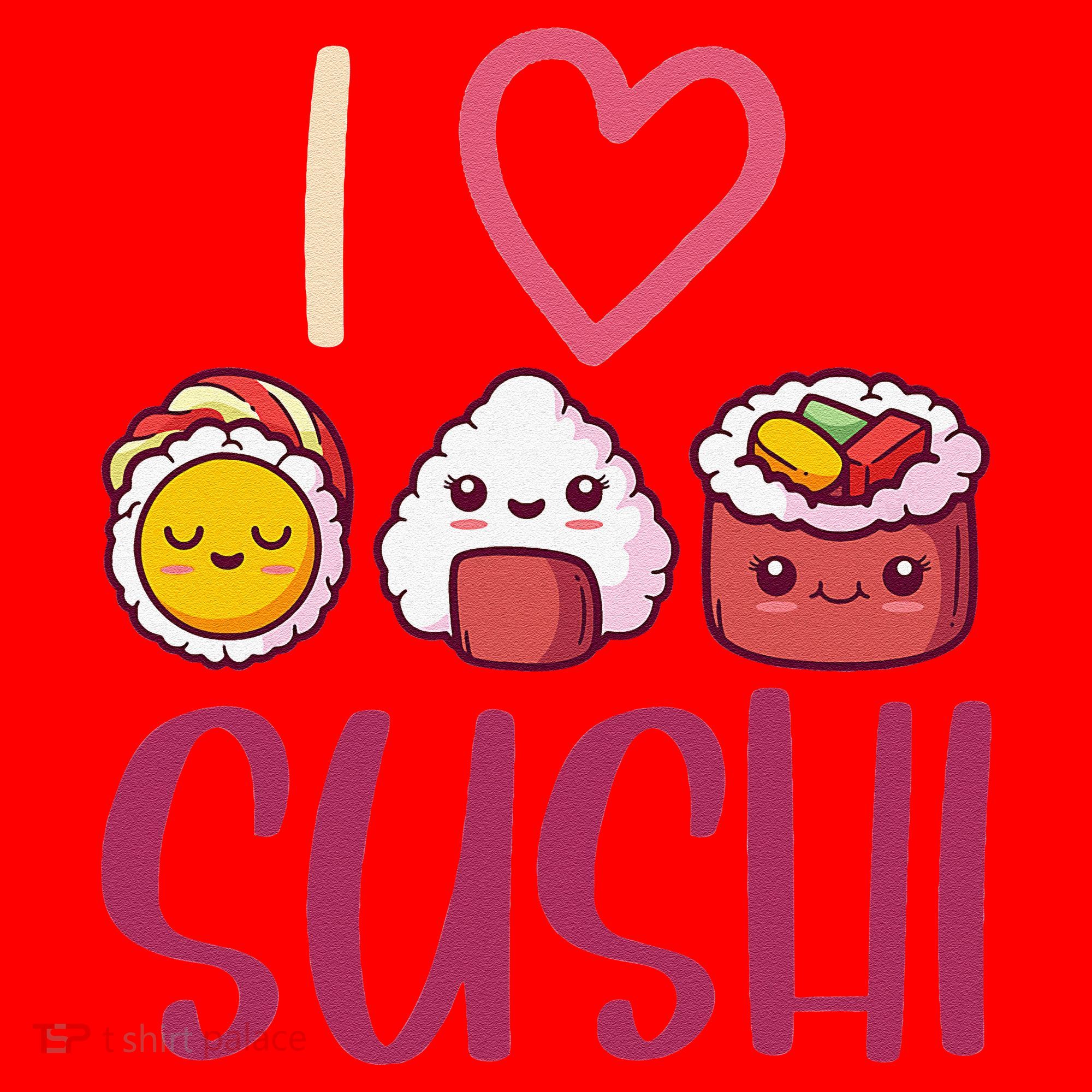 Anime Lover Gift Asian Food Nigiri Sashimi Maki I Love Sushi Santa Hat