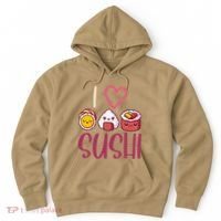 Anime Lover Gift Asian Food Nigiri Sashimi Maki I Love Sushi Hoodie thumb 0
