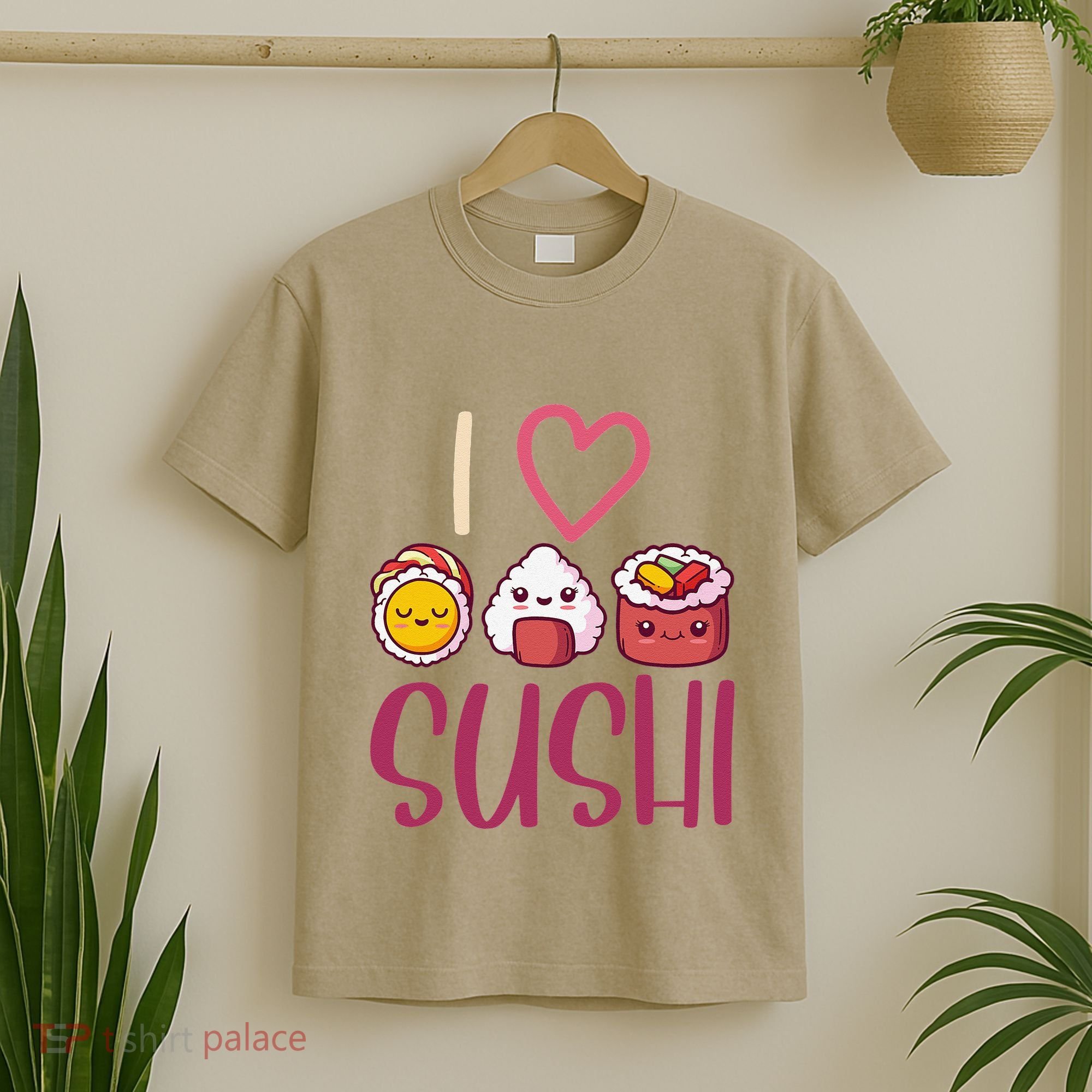 Anime Lover Gift Asian Food Nigiri Sashimi Maki I Love Sushi T-Shirt