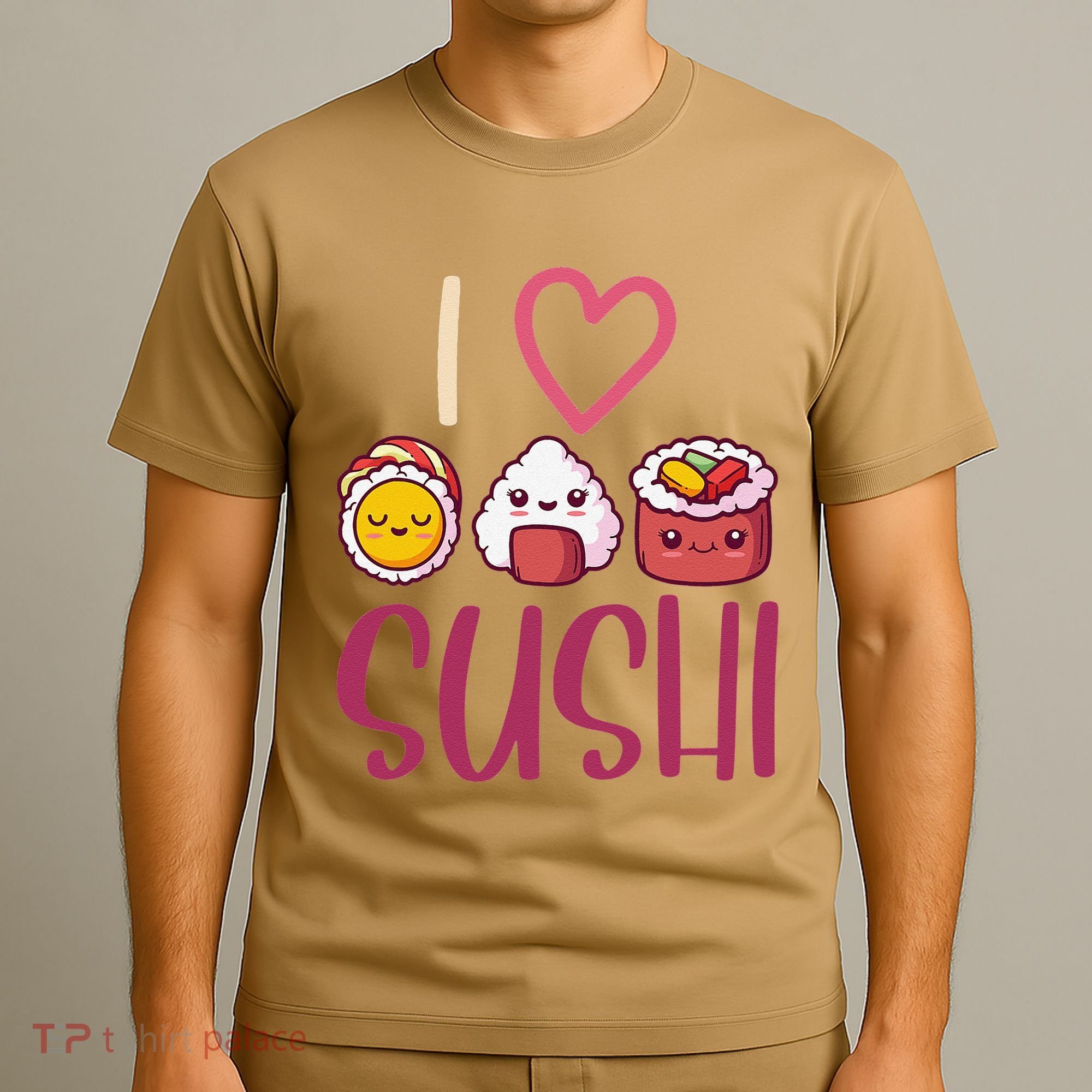 Anime Lover Gift Asian Food Nigiri Sashimi Maki I Love Sushi T-Shirt