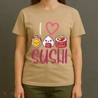 Anime Lover Gift Asian Food Nigiri Sashimi Maki I Love Sushi T-Shirt thumb 4