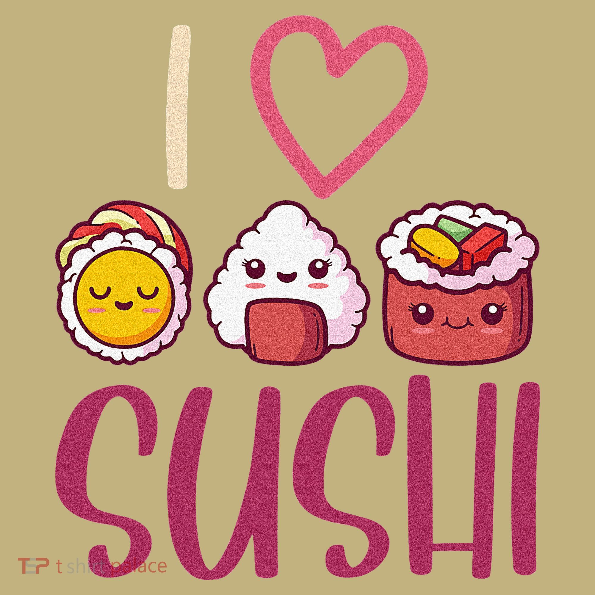 Anime Lover Gift Asian Food Nigiri Sashimi Maki I Love Sushi Mousepad