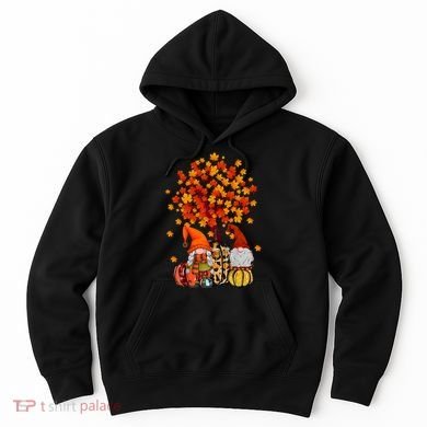 Autumn Leaves Gnomes Fall Season Pumpkin Hoodie