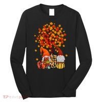 Autumn Leaves Gnomes Fall Season Pumpkin Long Sleeve Shirt thumb 0