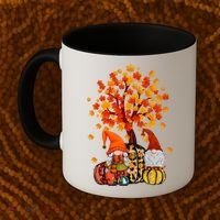 Autumn Leaves Gnomes Fall Season Pumpkin Coffee Mug thumb 2