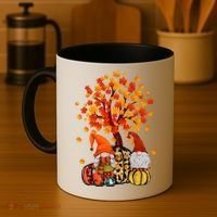 Autumn Leaves Gnomes Fall Season Pumpkin Coffee Mug thumb 4