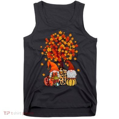 Autumn Leaves Gnomes Fall Season Pumpkin Tank Top
