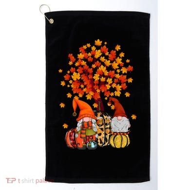 Autumn Leaves Gnomes Fall Season Pumpkin Golf Towel