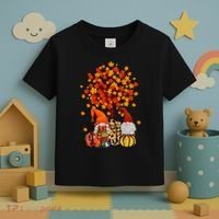 Autumn Leaves Gnomes Fall Season Pumpkin Toddler T-Shirt thumb 3