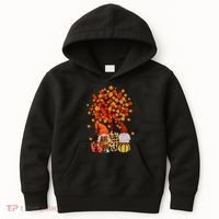 Autumn Leaves Gnomes Fall Season Pumpkin Kids Hoodie thumb 0