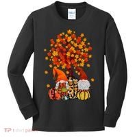 Autumn Leaves Gnomes Fall Season Pumpkin Kids Long Sleeve Shirt thumb 0