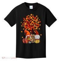Autumn Leaves Gnomes Fall Season Pumpkin Kids T-Shirt thumb 0