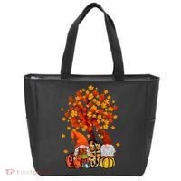 Autumn Leaves Gnomes Fall Season Pumpkin Tote Bag thumb 0