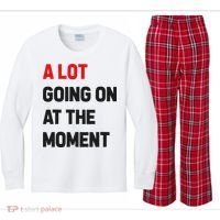 A Lot Going On At The Moment Funny Kids Long Sleeve Plaid Pajama Set thumb 0