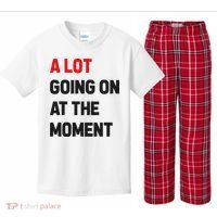 A Lot Going On At The Moment Funny Kids Plaid Pajama Set thumb 0