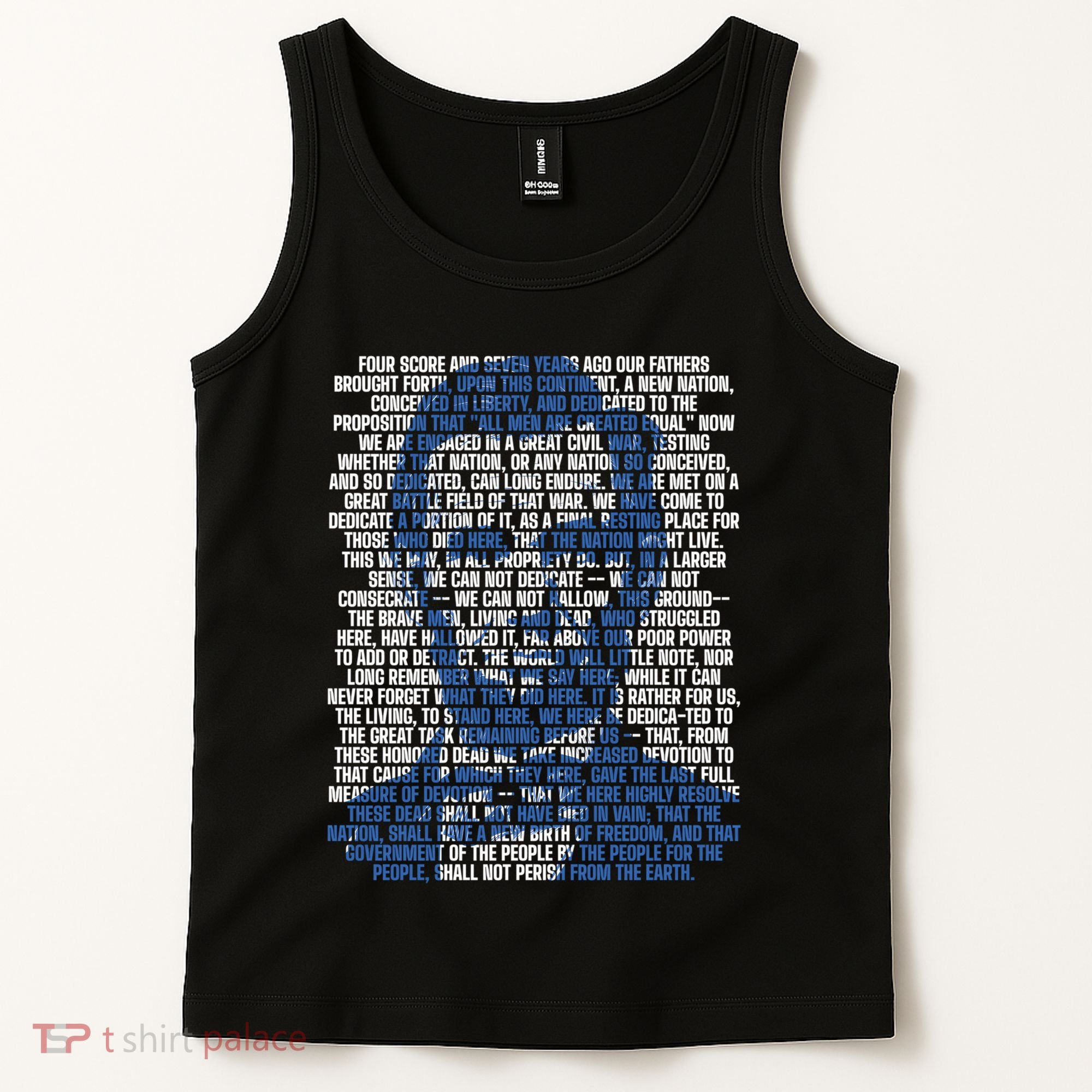 Abraham Lincoln Gettysburg Address Tank Top