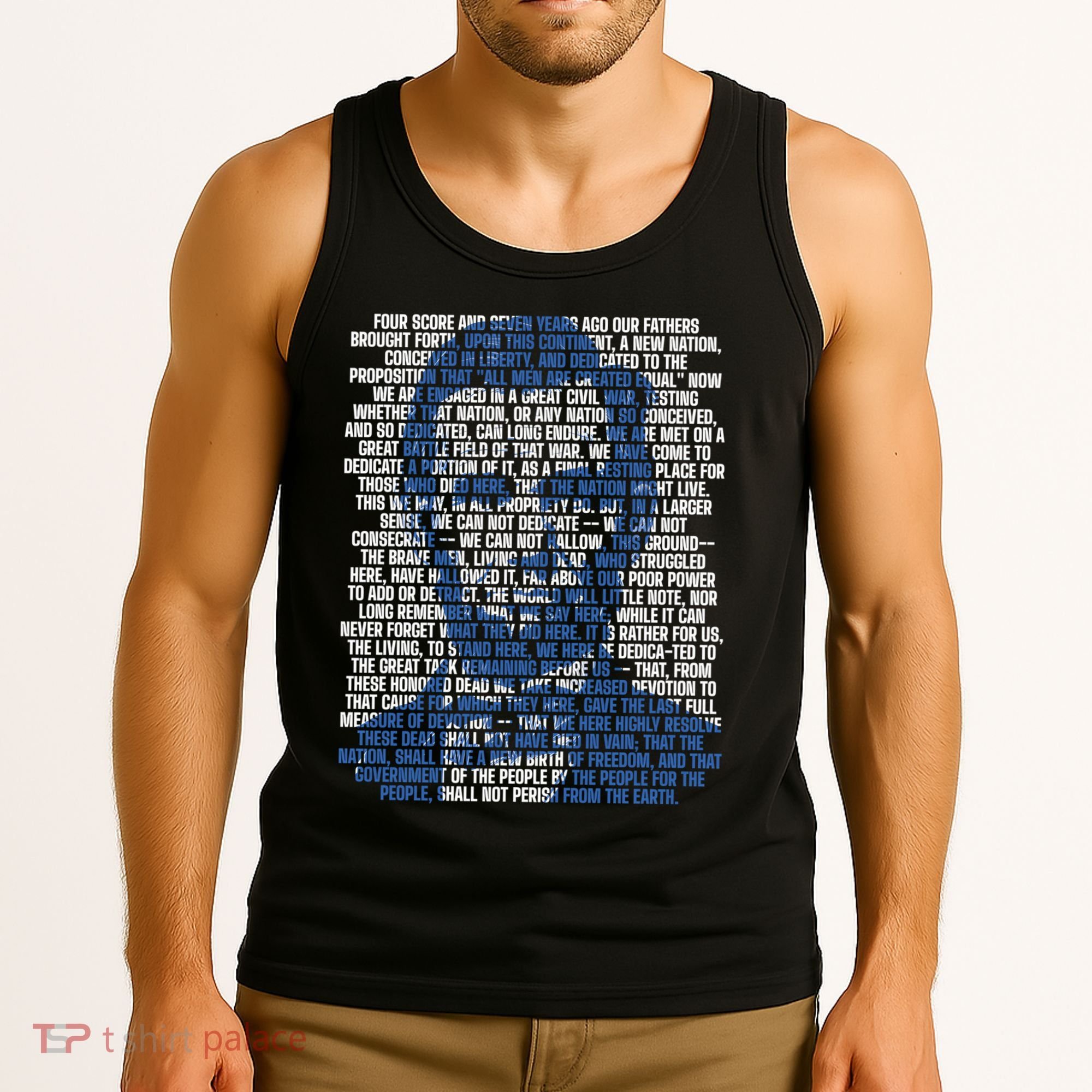 Abraham Lincoln Gettysburg Address Tank Top