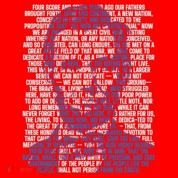 Abraham Lincoln Gettysburg Address Santa Hat