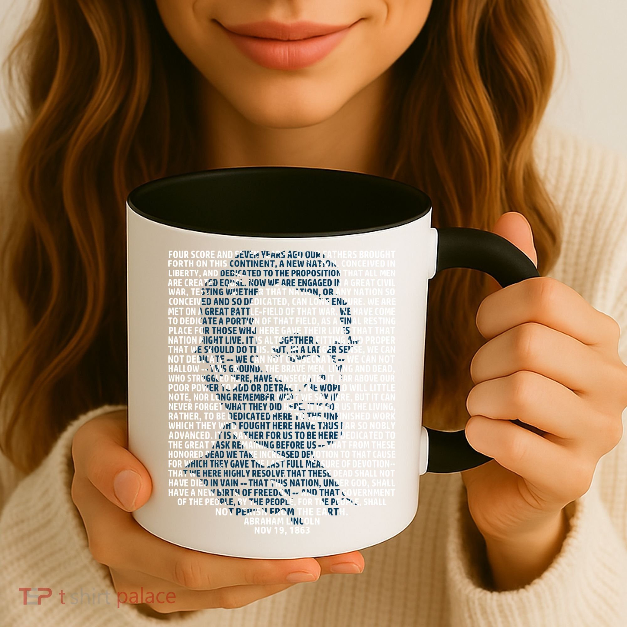 Abraham Lincoln Gettysburg Address Gift History Coffee Mug